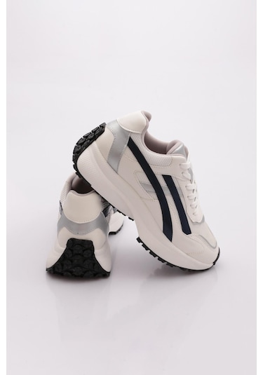 Dgn 83147 Kadin Sneaker Ayakkabi Beyaz Laci Multi