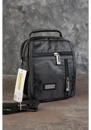 Çok Gözlü El Ve Omuz Askılı Siyah Su Geçirmez Çanta 3460 Siyah