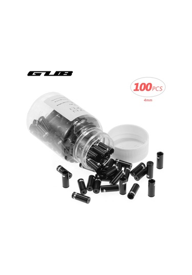 Gub 100pcs 4mm / 5mm Alüminyum Alaşım Bisiklet Attırıcı Y4452b-4 Siyah Siyah
