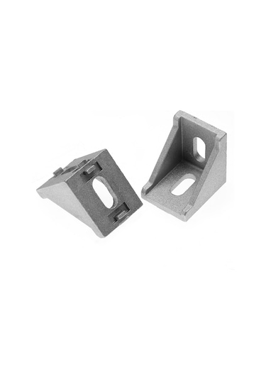 Samdoo 25 Adet 4040 Alüminyum Profil İçin L Şekilli Köşe Braketi, Dayanıklı Açısal Bağlayıcı Donanımı