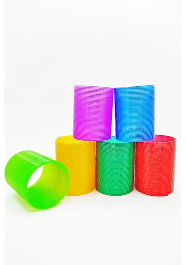 Renkli Stres Yayı Oyuncak Stres Yayı - 5 Cm Çapında - 1 Adet