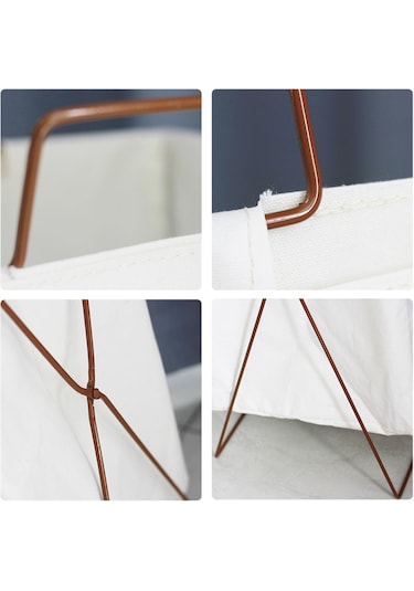 Cbtx 52 L Katlanabilir Çamaşır Sepeti Demir Raf Pamuk Keten Kirli Giysiler Saklama L Yeşil Diğer