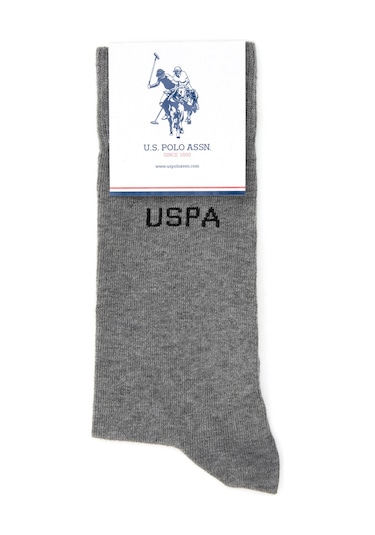 U.s. Polo Assn. Erkek Gri Melanj Çorap Soket 50318209-vr086 Grı Melanj