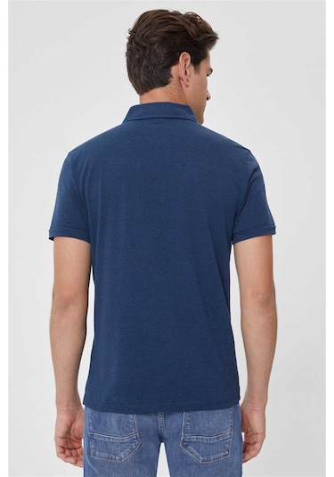Lee Cooper Daker Erkek Polo Yaka T Shirt Indigo 1159 Indigo İndigo