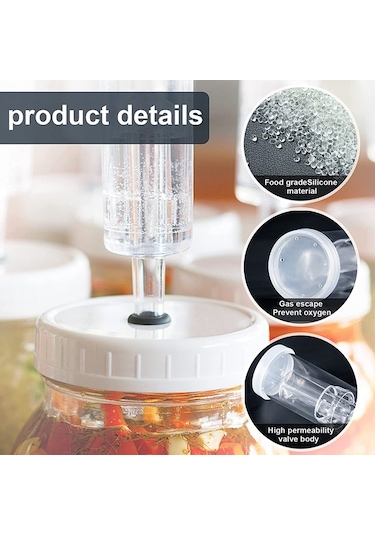 Flyeer Fermantasyon İçin Hava Kilitleri, Silikon Grommetli Fermantasyon Hava Kilidi, Muhafaza, Bira Yapımı,, Lahana Turşusu İçin