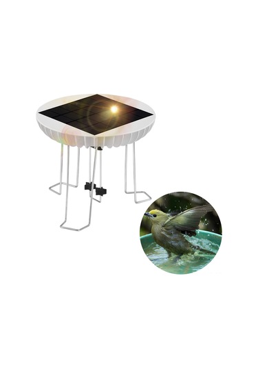 Wezone Güneş Enerjili Kuş Banyosu Dalgalandırıcı - 1500mah Pil İle Su Hareket Cihazı