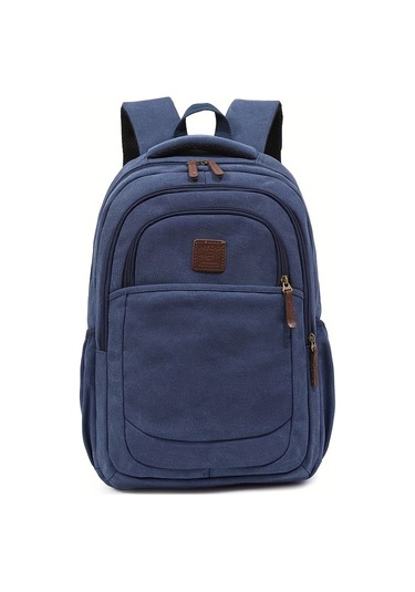 Erkek Trendy Bilgisayar Ve Günlük Sırt Çantası Büyük Kapasiteli Mavi