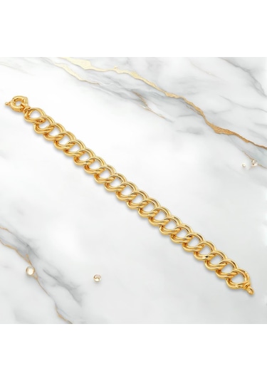 Samanyolu Model Altın Kaplama 925 Ayar Gümüş Hallow Bileklik