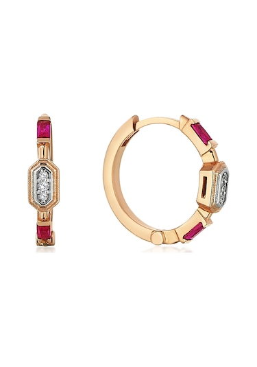 Reis Kuyumculuk T10701 Ruby Glow Earring