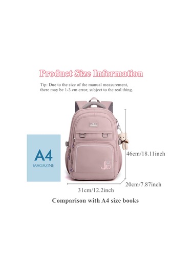 Xiyyadms Su Geçirmez Kadın Okul Çantası, 15.6 İnç Laptop Sığar, Panda Aksesuarlı, Organizasyon Ve Güvenlik Odaklı Çok Renkli