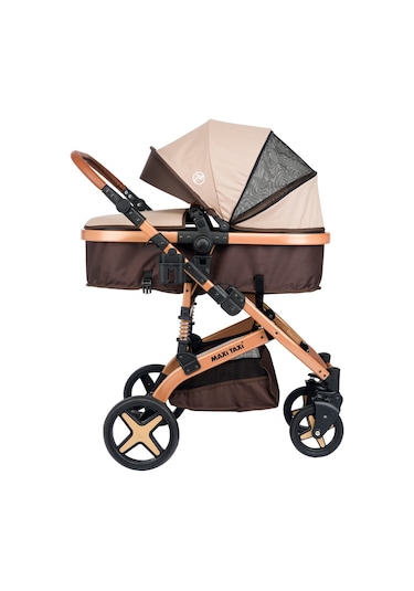 Maxi Taxi Fast Pro Alüminyum Travel Sistem Bebek Arabası - Kahve Gold