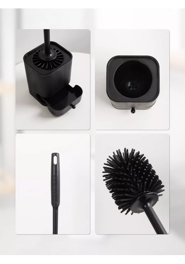 Bauheım Tuvalet Fırçası Silikon, Standlı 218829625 Siyah