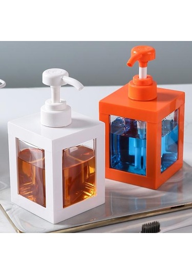 Preslenmiş Losyon Şişeleri Kare Duş Jeli Dağıtım Şişeleri Sabun Duş Jeli Banyo İçin Boş Saklama Şişesi Siyah