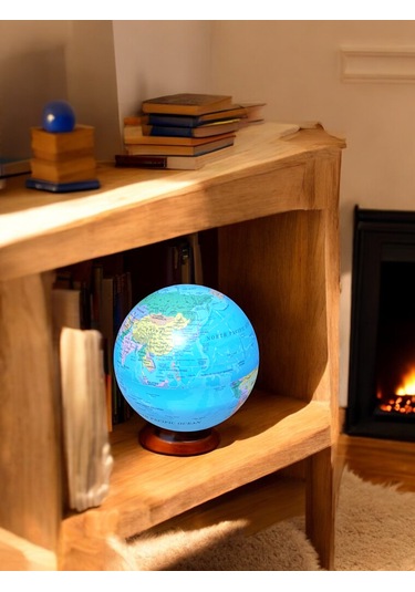 Masaüstü 360 Derece Dönen Işıklı Dünya