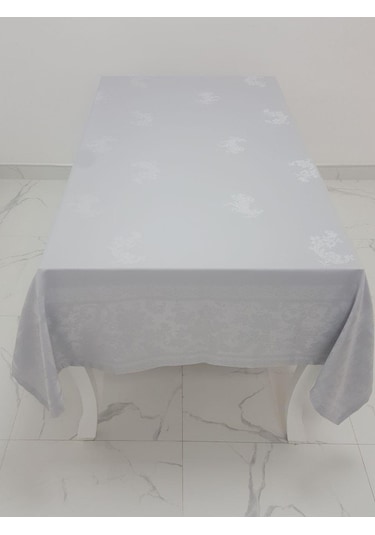 Finezza Raya Lüx Jakar Bambu Kumaş Gri Masa Örtüsü Dikdörtgen 16 (538092205)