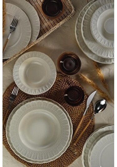 Kütahya Porselen Verapor By Siena 24 Parça Yemek Seti Pearl Psın2
