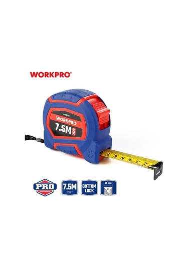Wp261010 7,5mx25mm/25ft. Naylon Kaplama Sarı Çelik Şerit Metre