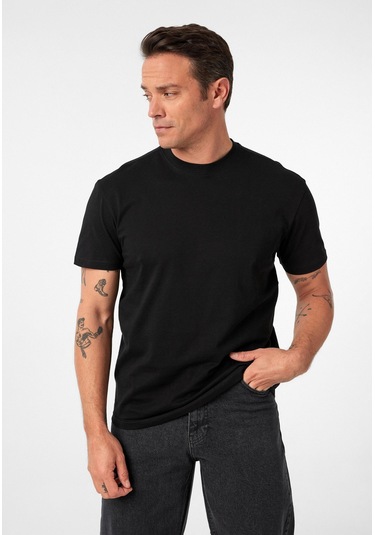 Luisa Erkek Oversize T-shirt Siyah