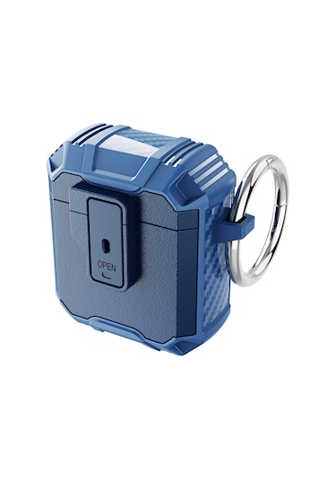 Airpods Uyumlu Kılıf Zore Airbag 27 Silikon-Lacivert Lacivert