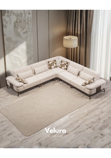 Losso Modüler Köşe Koltuk Takımı & Oturma Grubu Ekru