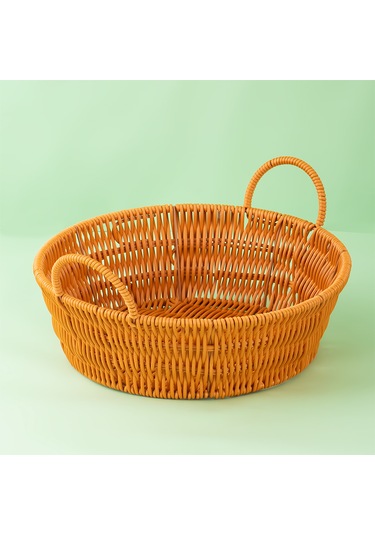 Porsima 304d 3 Lü Düzenleyici Hasır Sepet Seti Ekmeklik Sepet