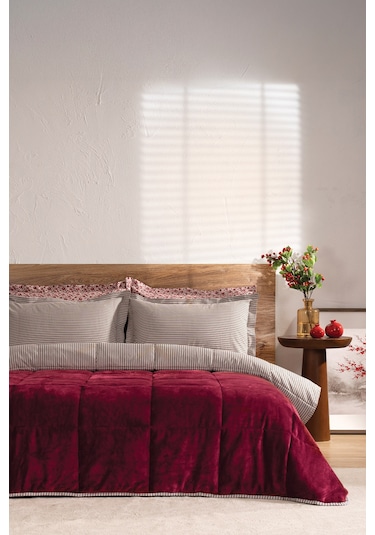 Puffy Danish Tek Kişilik Threefy Uyku Seti - Kahverengi