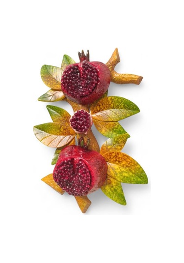 Dekoratif Canlı Renk Nar Figürlü Duvar Süsü Zarif Ev Ve Bahçe Dekorasyonu İçin Şık Aksesuar