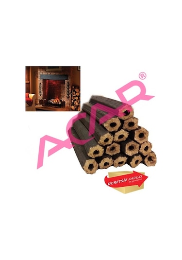 Briket Şömine Odunu 20 Kg- Yüksek Kalorili - Tamamen Doğal