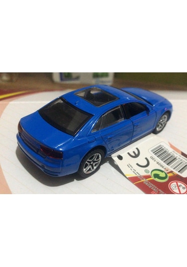 Oyuncak Metal Model Araba Açılır Kapı 1/36 Çek Bırak Mavi Audi