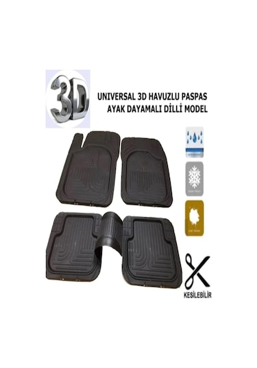 Tüm Araçlara Uyumlu Koku Kayma Yapmaz 3D Havuz Paspas