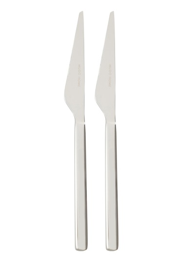Mudo Home New Premıum Steel 2'li Yemek Bıçağı Gümüş