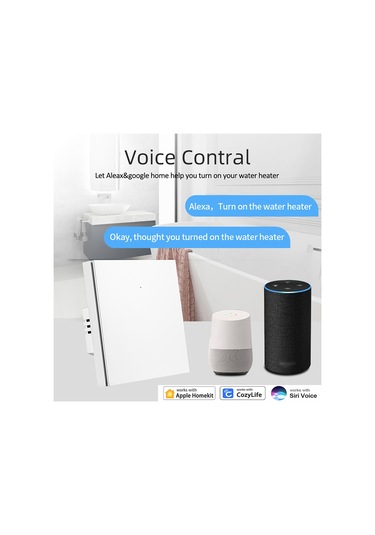 Suofeng Akıllı Su Isıtıcı Anahtarı: Wifi Ve Ble Çift Mod, Ses Kontrolü, Google Home Uyumlu, Zamanlayıcılı Panel Anahtarı