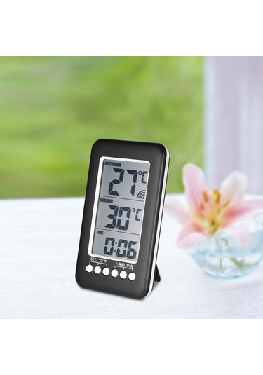 Tenfowee Kablosuz İç/dış Sıcaklık Saati - Büyük Lcd Ekranlı, Duvar & Masa Üstü Kullanım İçin