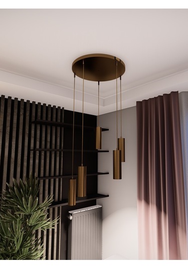 Zenya Eskitme Renk 5'li Spot Avize- Modern Tavan Sarkıt, Gu10 Duy