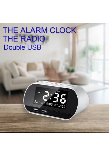 Homyl Hıfı Hoparlör Fm Çift Usb Bağlantı Noktalı Beyaz