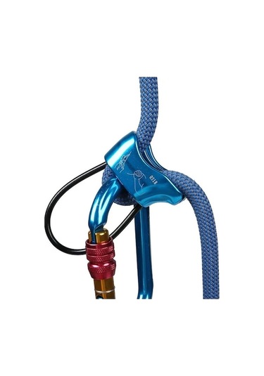 Besthome1 Çift Yuvalı Emniyet Halkalı Belay Kaya Tırmanışı Rappel Kullanıcı Cihazı Turuncu Turuncu