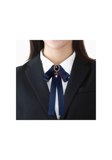 Homyl Şerit Papyon Broş Boyun Kravat Kokteyller Parti Mezuniyet Kırmızı İle Mavi Çok Renkli