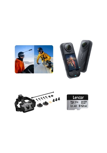 X5 Aksiyon Kamerası - Kayak Kiti 512 Gb Siyah