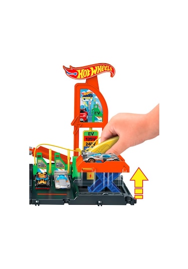 Hot Wheels Elektrikli Araç Şarj İstasyonu Oyun Seti HTN79