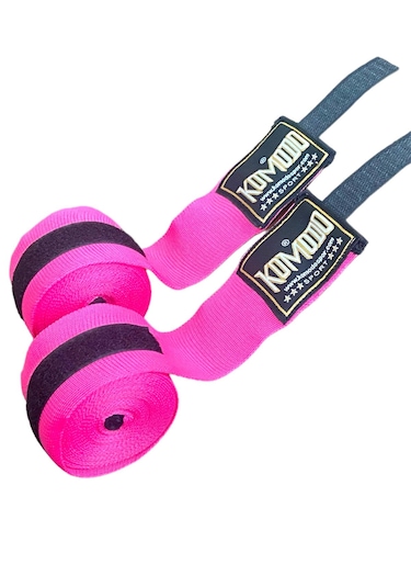 Boks Eldiveni Ve Bandaj 2 Li Set /kick Boks Eldiveni Ve Bandaj 2 Pembe