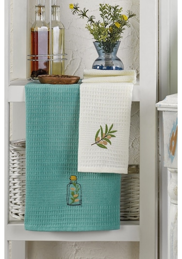 Rebeka Mutfak Havlusu Kurulama Bezi Seti 6'lı Mint