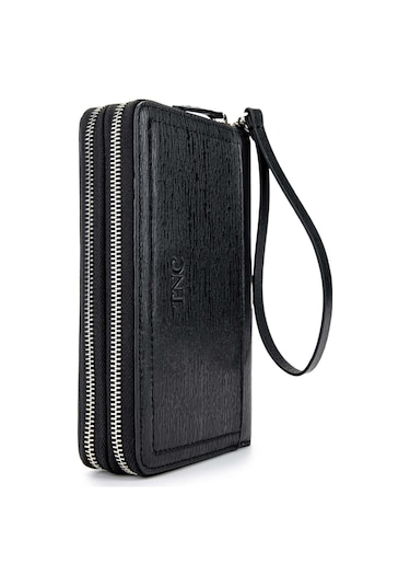 Tamer Tanca Erkek Hakiki Deri Siyah El Çantası 301 3015 Erk Canta Sk24-25 Sıyah Agc Kbg Siyah