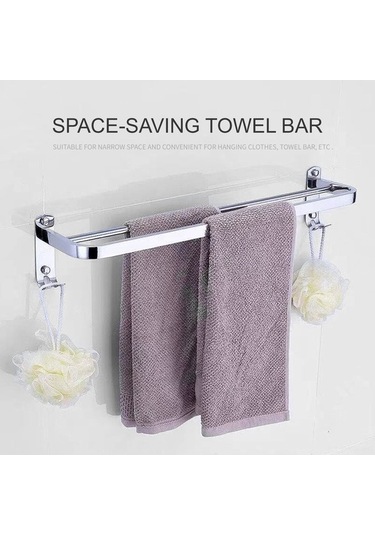 Novahub 23 İnç Çift Barlı Paslanmaz Çelik Banyo Havlu Askısı - Modern Ve Dayanıklı Diğer