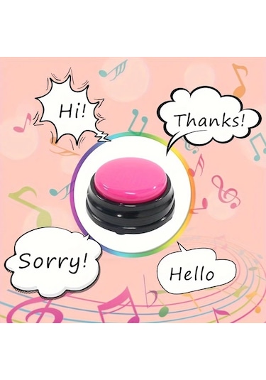 Honeybeeshop 8 Adet Kayıt Yapabilen Köpek İletişim Düğmesi Akıllı Evcil Hayvan Eğitim Oyuncak Konuşma Kaydedebilir