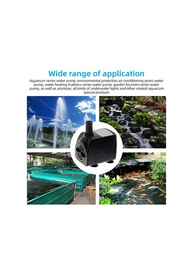 Mufunye Akış Ayarlanabilir, Sessiz Ve Taşınabilir Mini Su Pompası - 600l/h, 1.2m Yükseklik, 10w, 12mm Çıkış