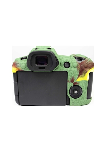 Butu Canon Eos R5 İçin Yumuşak Silikon Kılıf Kamera Koruyucu Cilt Çantası Gövde Kapağı - Kamuflaj