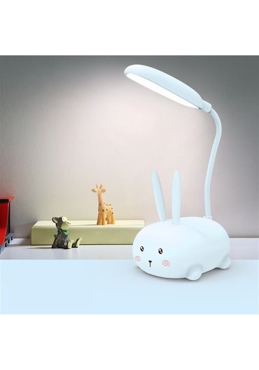 Akrobatik Şarjlı Tavşan Masa Lambası Beyaz