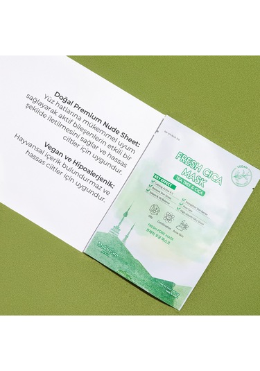 Muldream Fresh Cica Çay Ağacı Yağı Kağıt Yüz Maskesi 25 ML