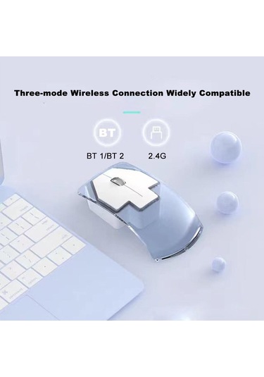 Dizüstü Oyun Faresi İçin Kablosuz Sessiz Şarj Fareleri Üç Modlu Kablosuz Bağlantı Bt5.0 Dpı 1600 Diğer