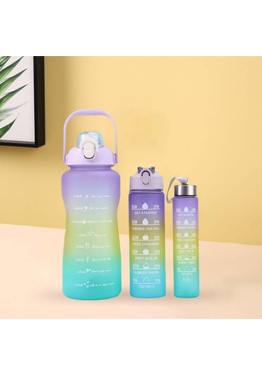 Suntek Magideal 3 Adet Spor Su Şişesi Yeniden Kullanılabilir Stil-b